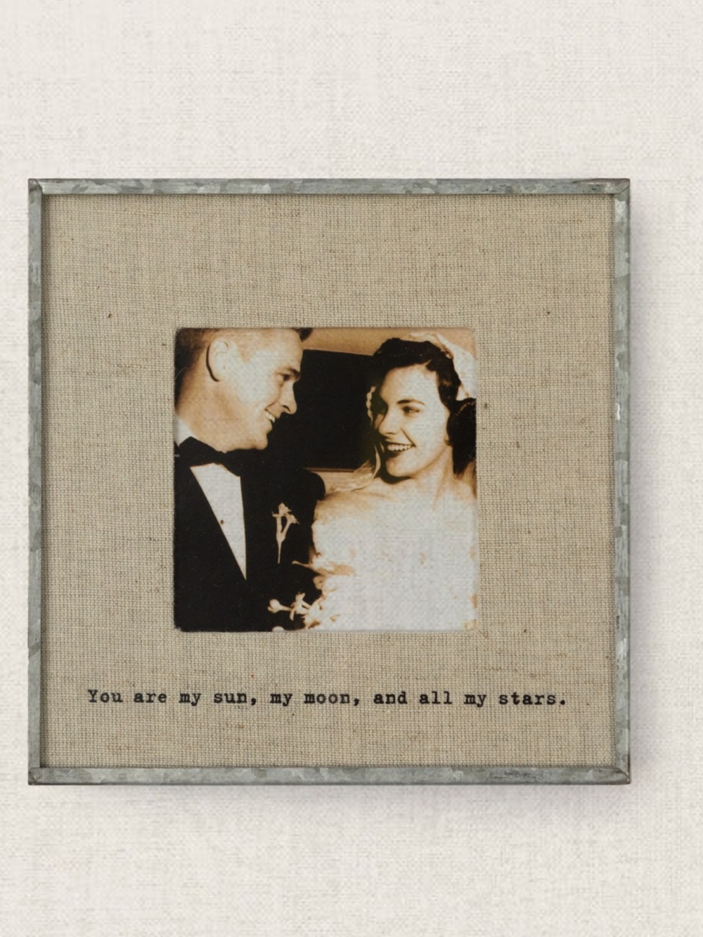 Sugarboo & Co. “My Sun” Zinc and Linen Frame